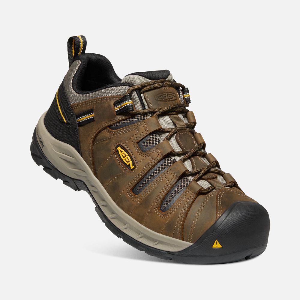 Keen Werkschoenen Heren Bruin - Flint Ii (Soft Toe) - 76518-CVQO